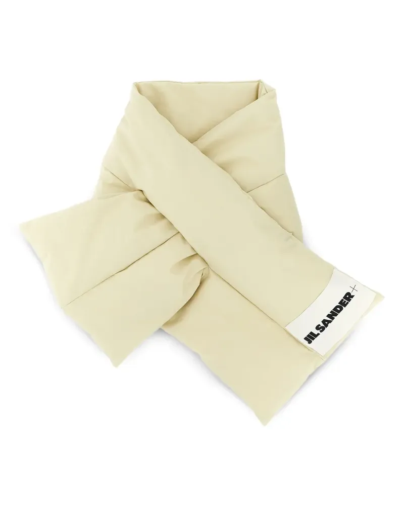 Jil Sander Wattierter Schal mit Logo-Patch - Nude Nude