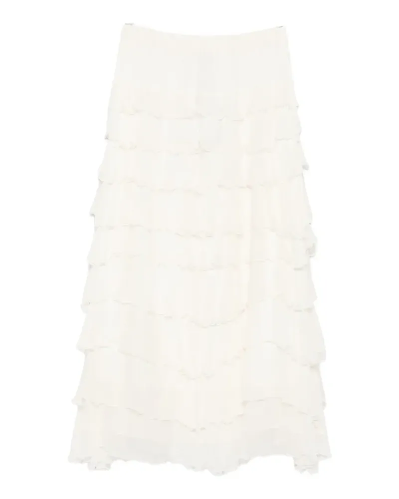 MONOCHROME Mlmtritone ruffled tiered midi skirt - Nude Nude