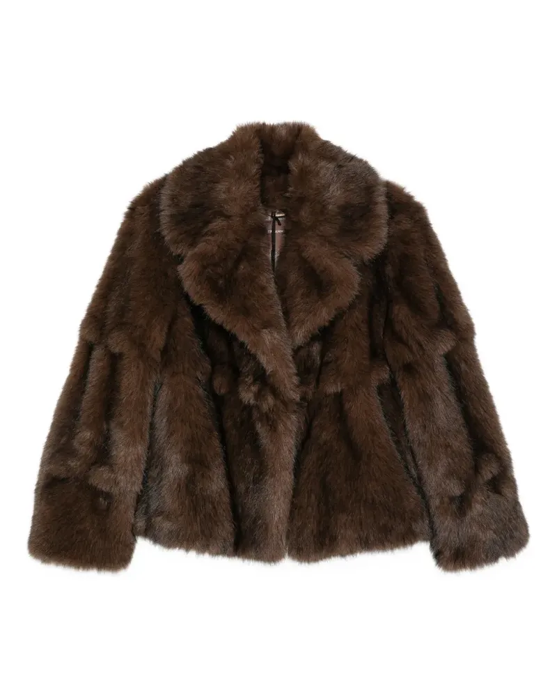 Ermanno Scervino Jacke mit Oversized-Kragen - Braun Braun