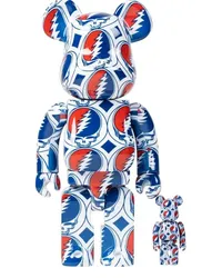 Medicom Toy x Grateful Dead Steal Your Face BE@RBRICK 100% und 400% Figuren-Set Weiß