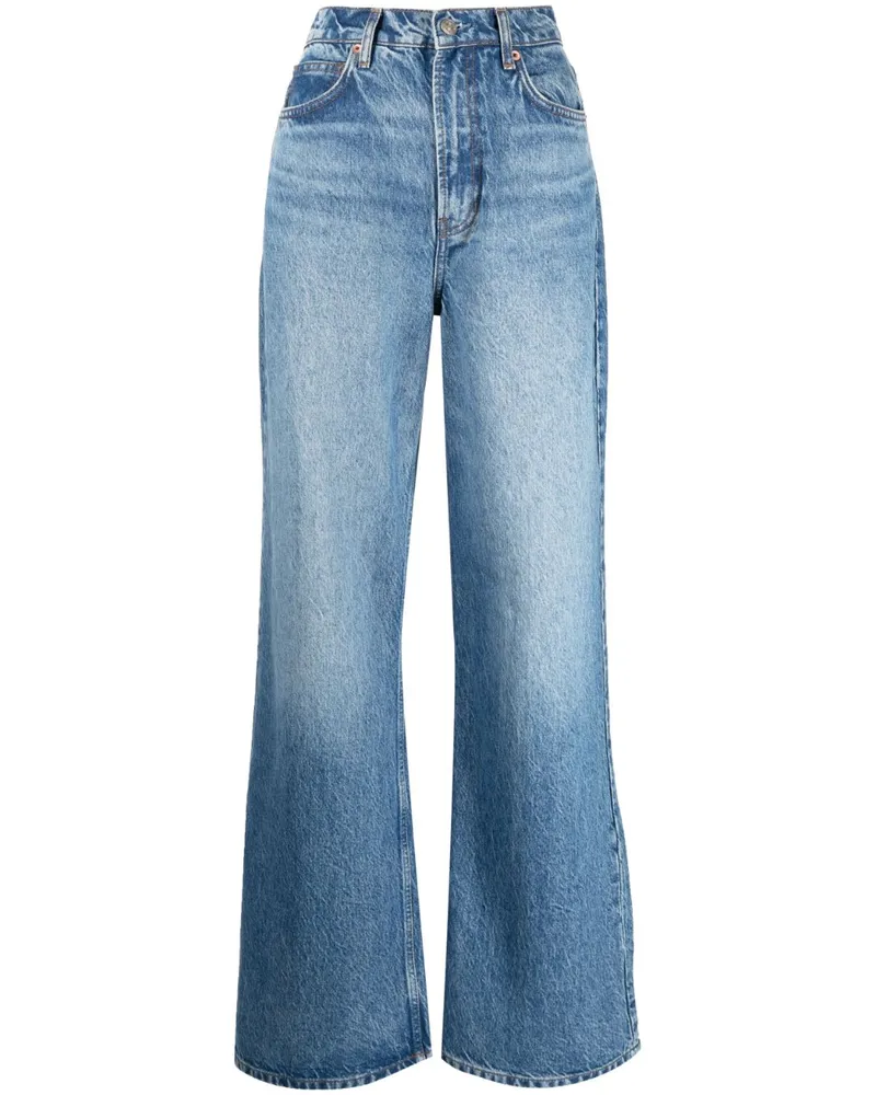 Reformation Weite High-Rise-Jeans - Blau Blau