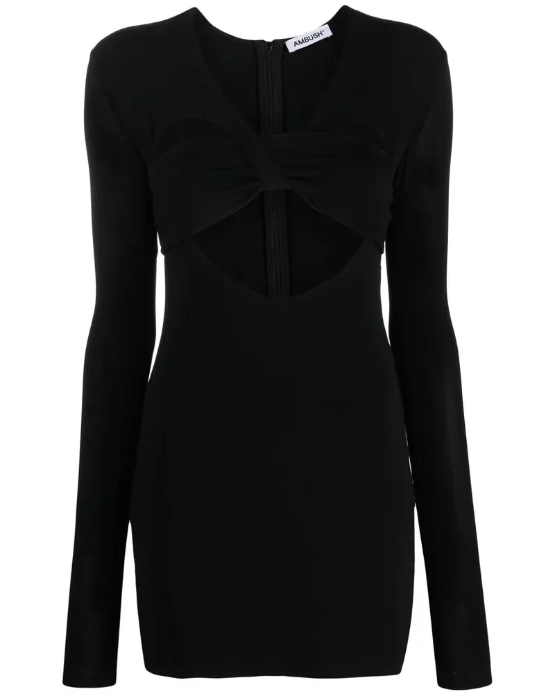AMBUSH Minikleid mit Cut-Out in Herzform - Schwarz Schwarz