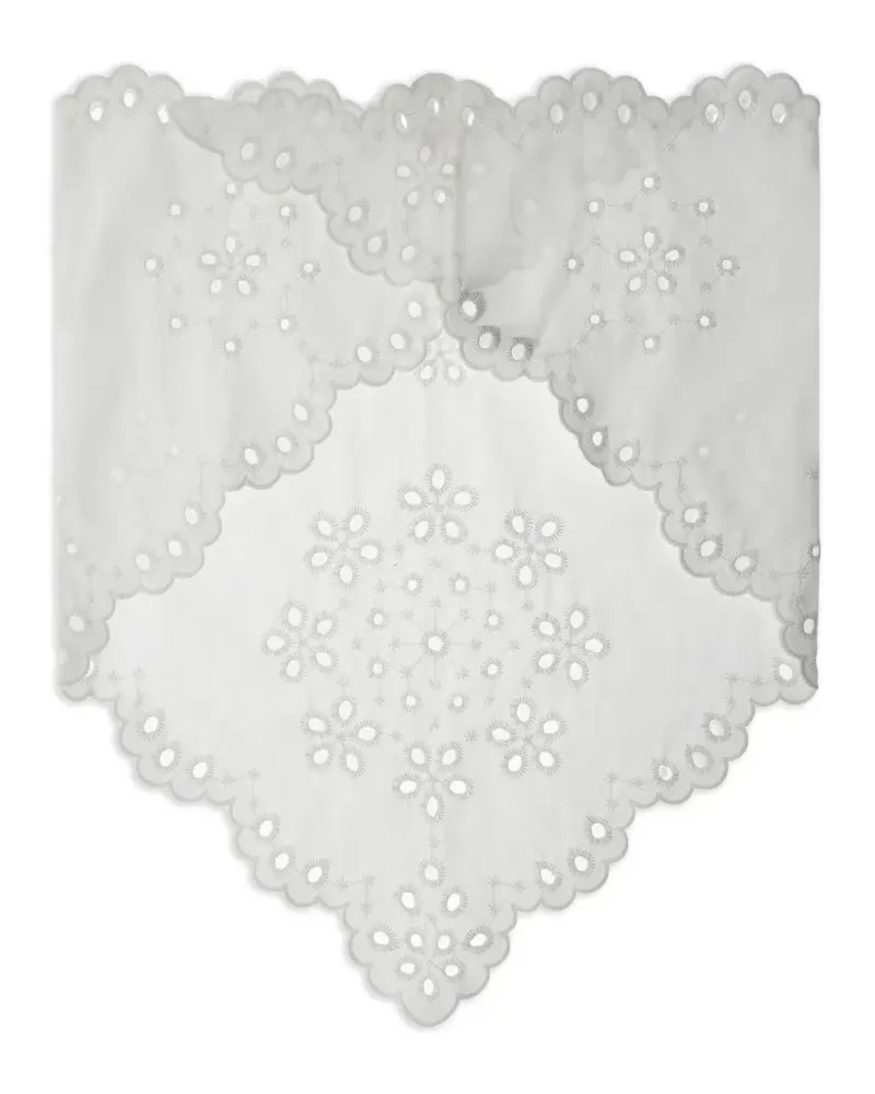 Herno broderie-anglaise scarf - Weiß Weiß