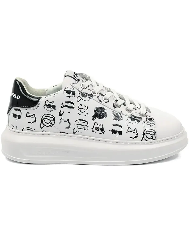 Karl Lagerfeld Icon NFT Capri Graffiti Sneakers - Weiß Weiß