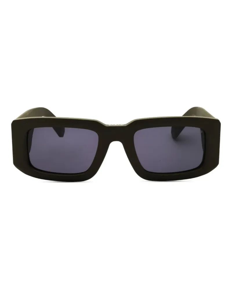 Philipp Plein Sonnenbrille mit eckigem Gestell - Schwarz Schwarz