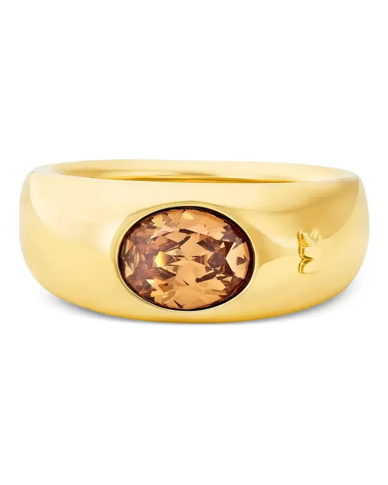 Michael Kors oval-stone signet ring - Gold Gold