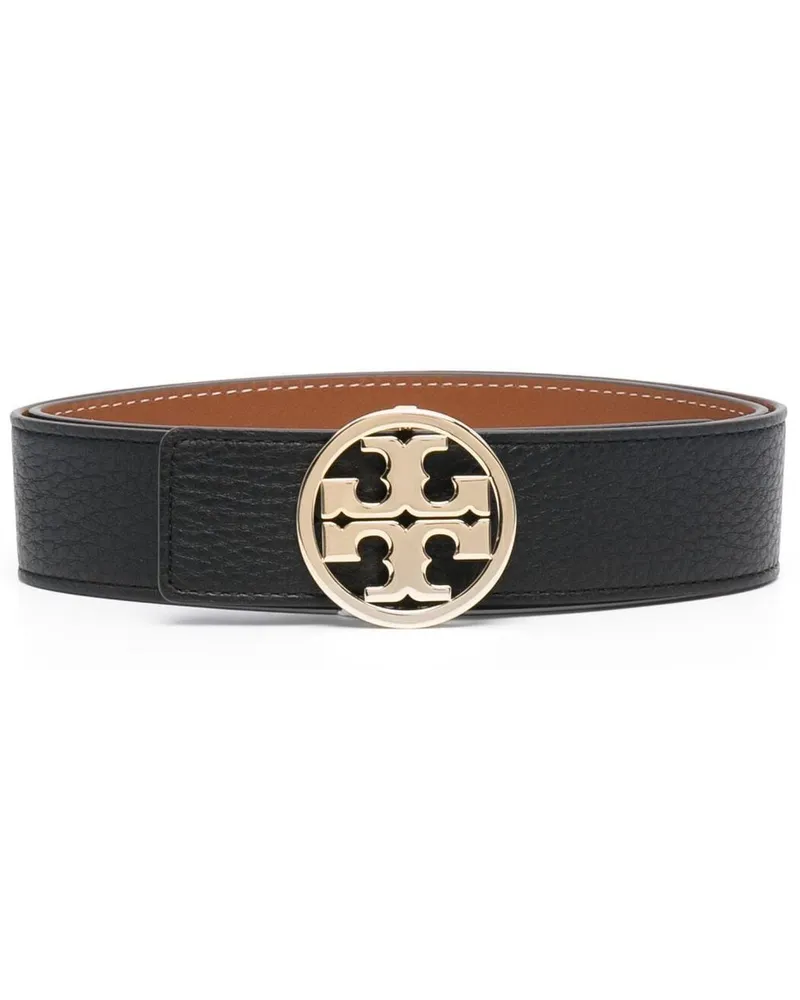 Tory Burch Gürtel mit Logo-Schild Schwarz