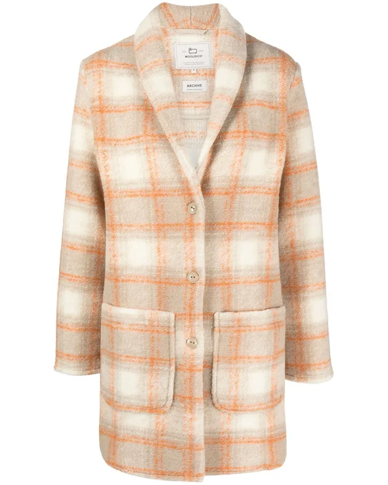 Woolrich Karierter Mantel - Nude Nude