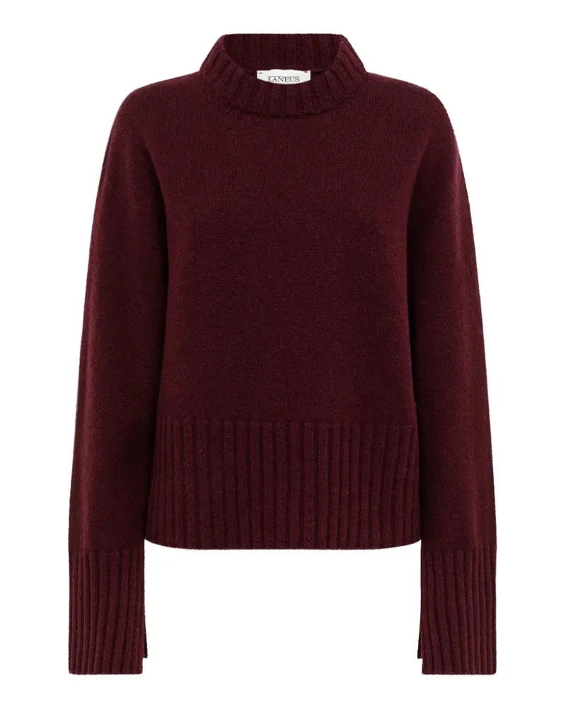 Laneus Gerippter Pullover - Rot Rot