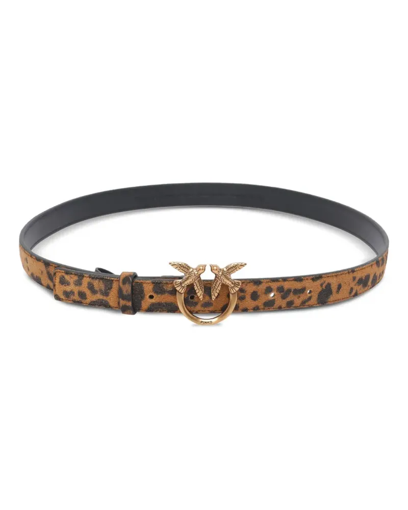 Pinko Gürtel mit Leoparden-Print - Braun Braun