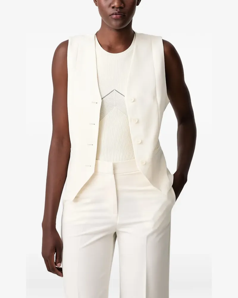 Sisley bow-back tailored waistcoat - Nude Nude