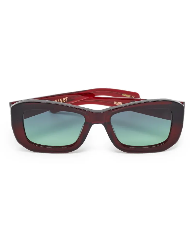 FLATLIST Norma Sonnenbrille mit eckigem Gestell - Rot Rot