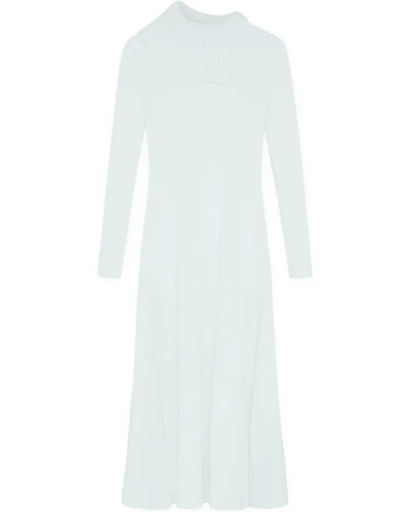 16ARLINGTON Geripptes Gitsie Midikleid - Nude Nude