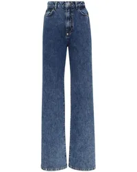 Philipp Plein Palace Straight-Leg-Jeans mit hohem Bund Blau