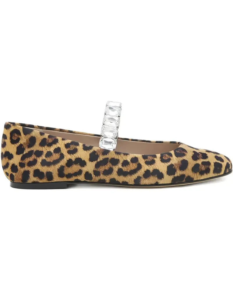 Casadei Ballerinas mit Leoparden-Print - Braun Braun