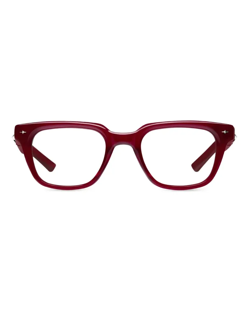 Gentle Monster Eckige Fata RC8 Brille mit Sternverzierung - Rot Rot