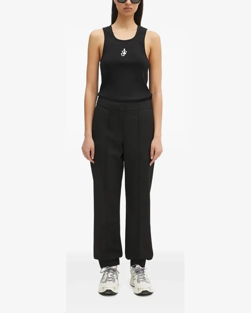 Samsøe & Samsøe Straight-Leg-Hose mit Falten - Schwarz Schwarz