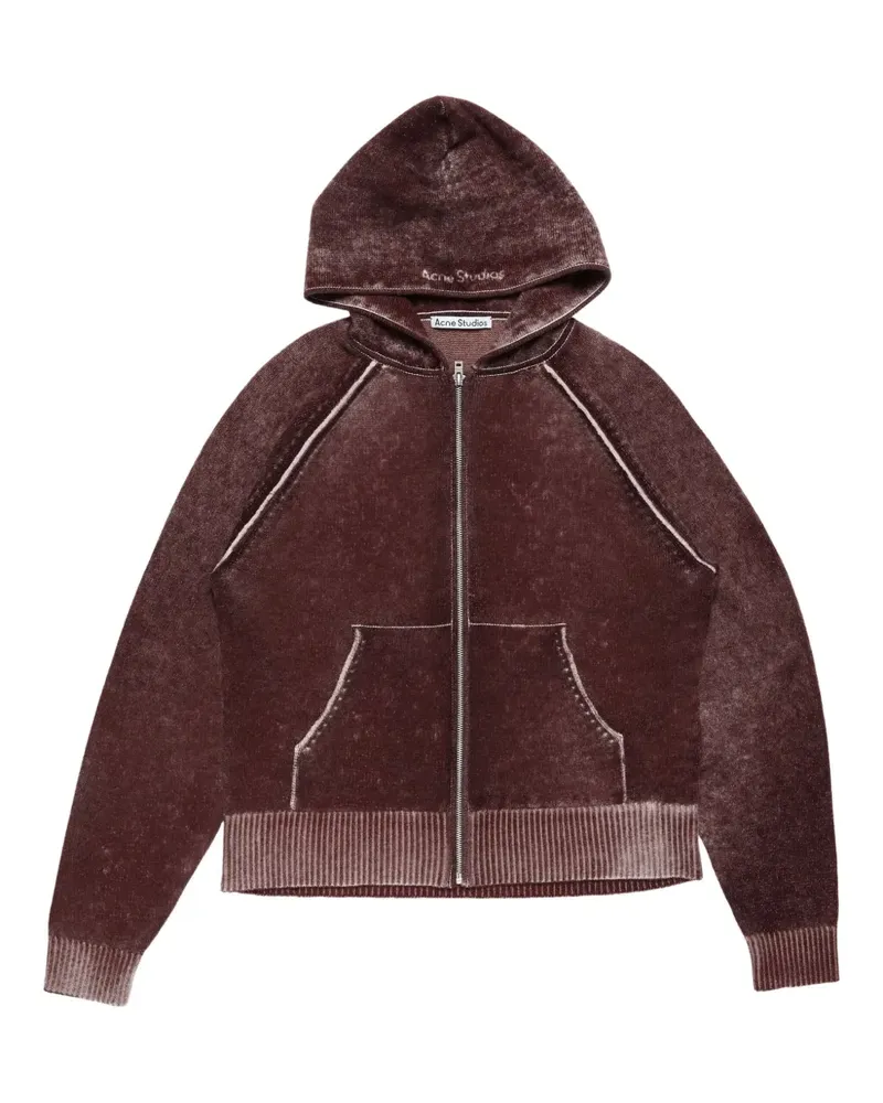 Acne Studios Kapuzenjacke mit Reißverschluss - Braun Braun