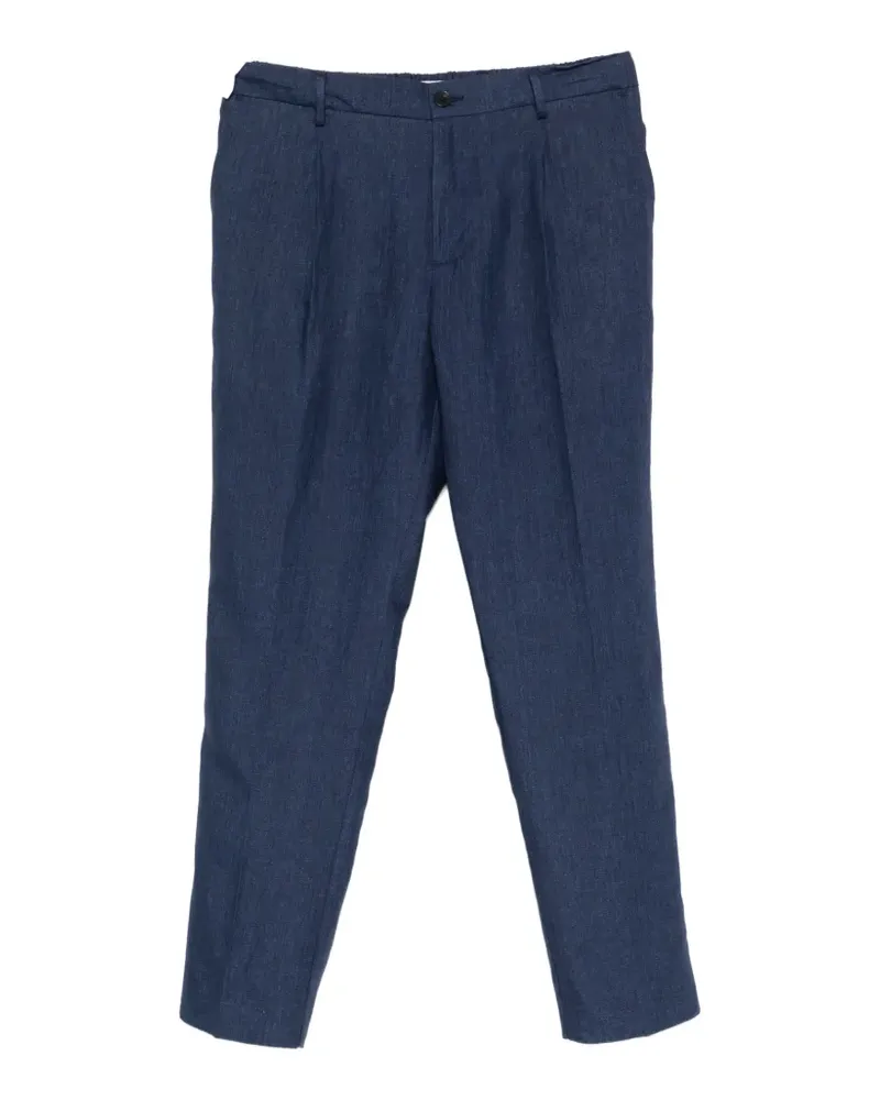 Entre Amis pleated slim-fit trousers - Blau Blau
