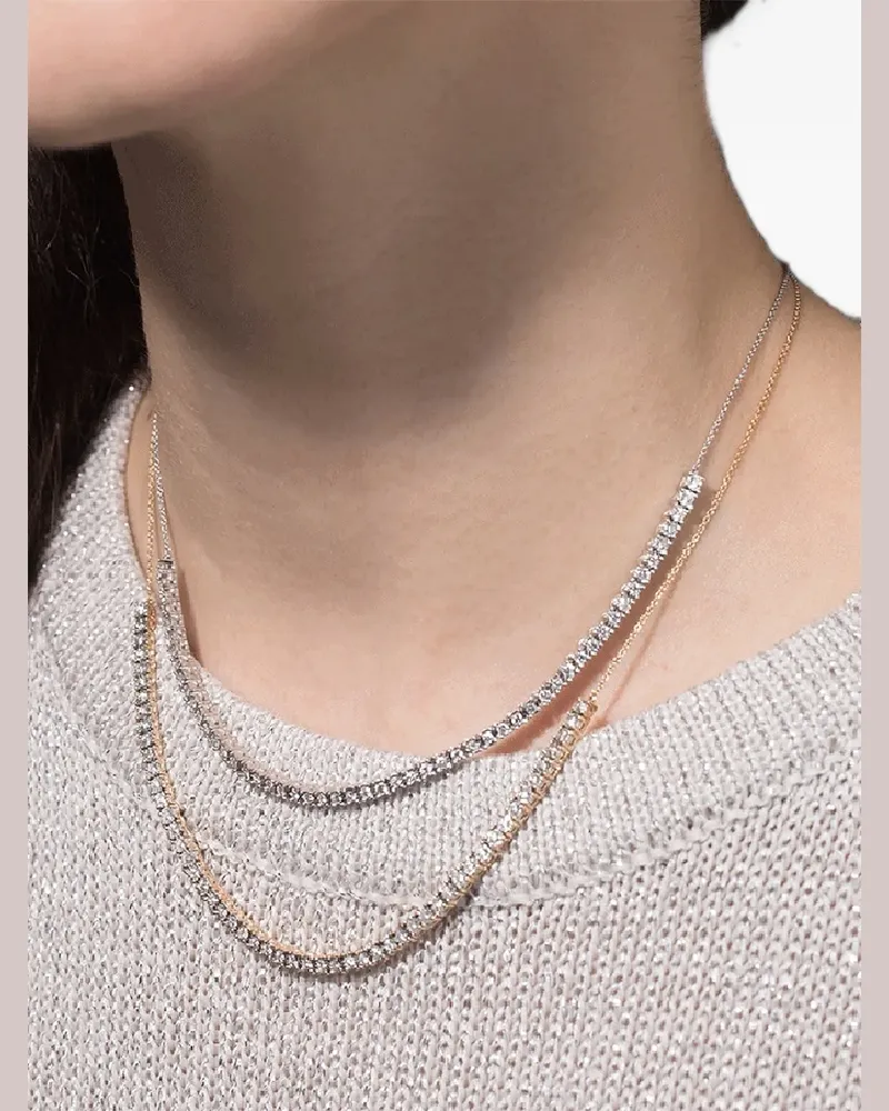 Dana Rebecca Designs Ava Bea Tennishalskette mit Diamanten - Gold Gold