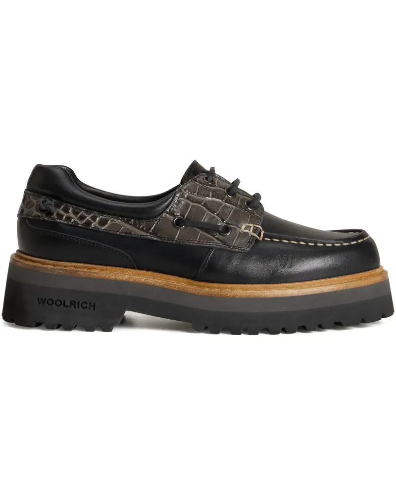 Woolrich Schuhe mit Kroko-Effekt - Schwarz Schwarz