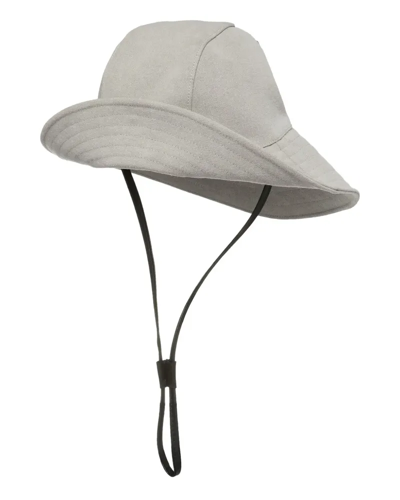 Giorgio Armani Sonnenhut aus Baumwolle - Grau Grau