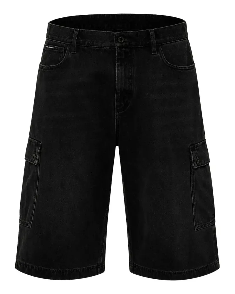 Dolce & Gabbana Jeans-Shorts mit aufgesetzten Taschen - Schwarz Schwarz