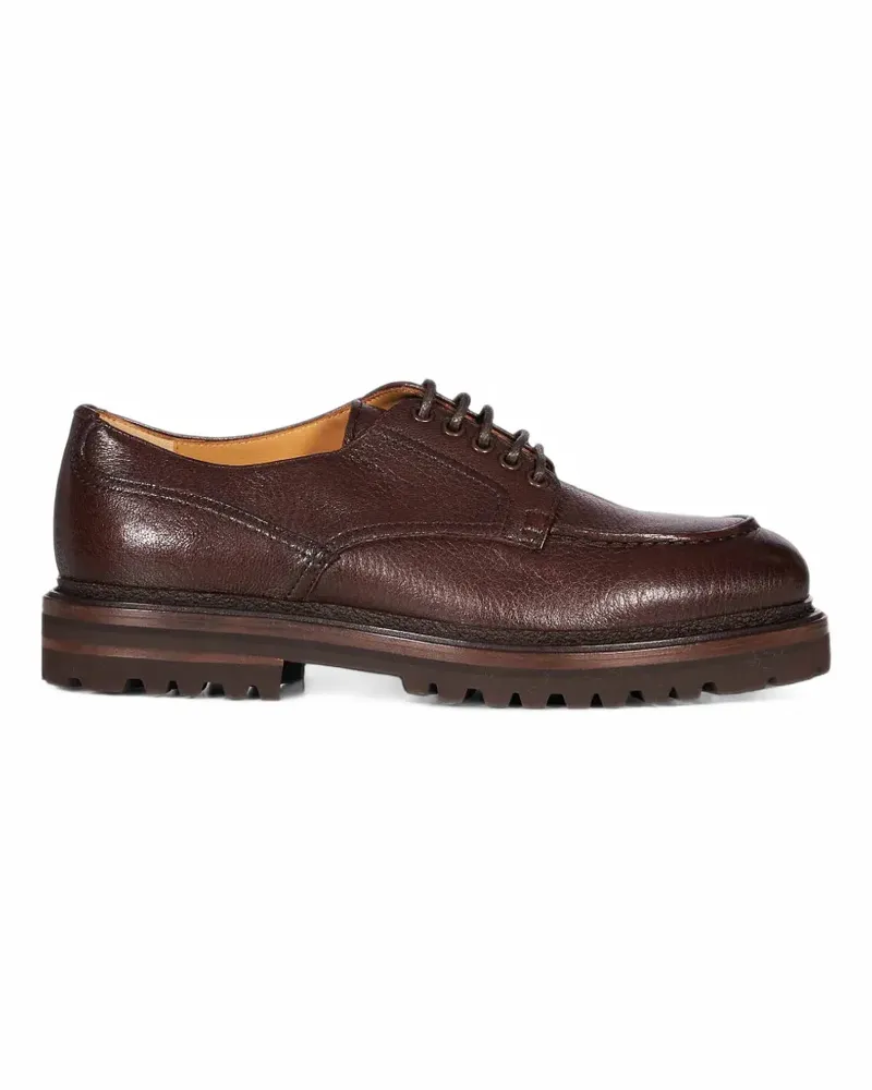 Henderson grained-leather lace-up shoes - Braun Braun