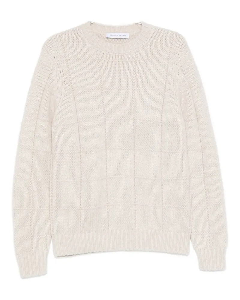 Iris von Arnim panelled knitted sweater - Weiß Weiß