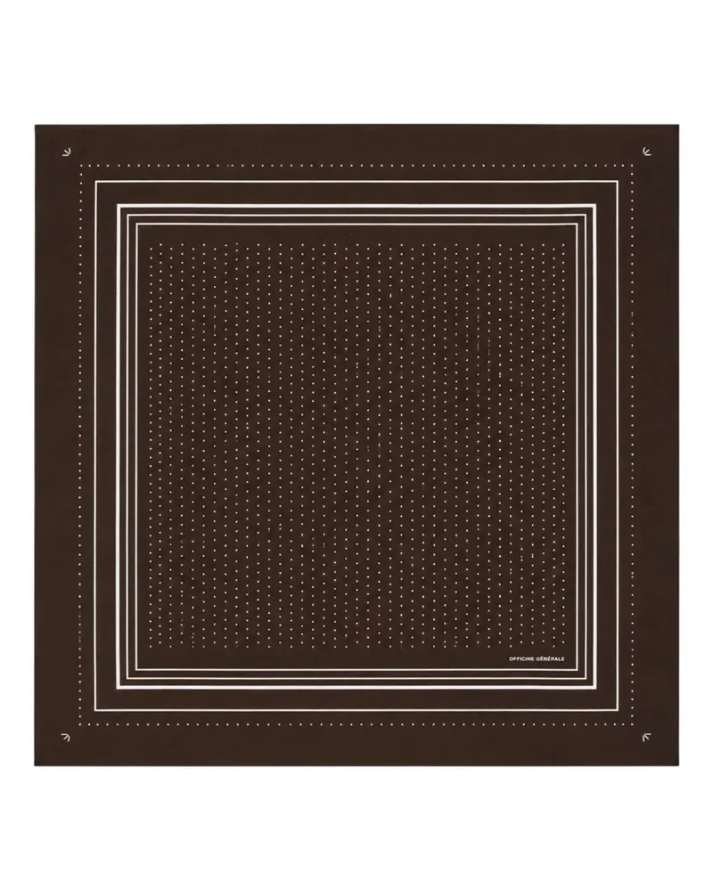 Officine Generale Schal mit Polka Dots - Braun Braun