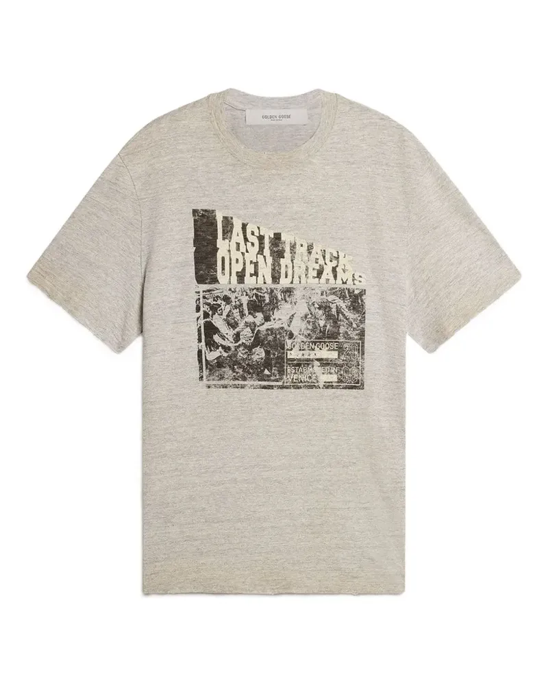 Golden Goose T-Shirt mit grafischem Print - Grau Grau