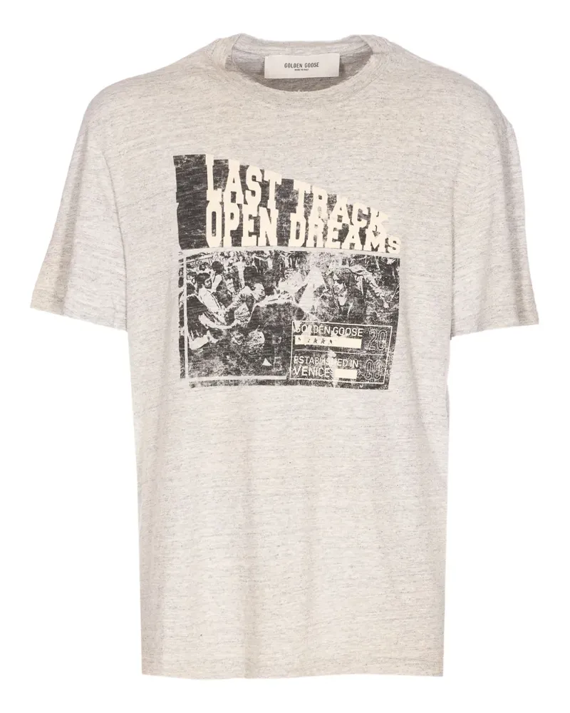 Golden Goose T-Shirt mit grafischem Print - Grau Grau
