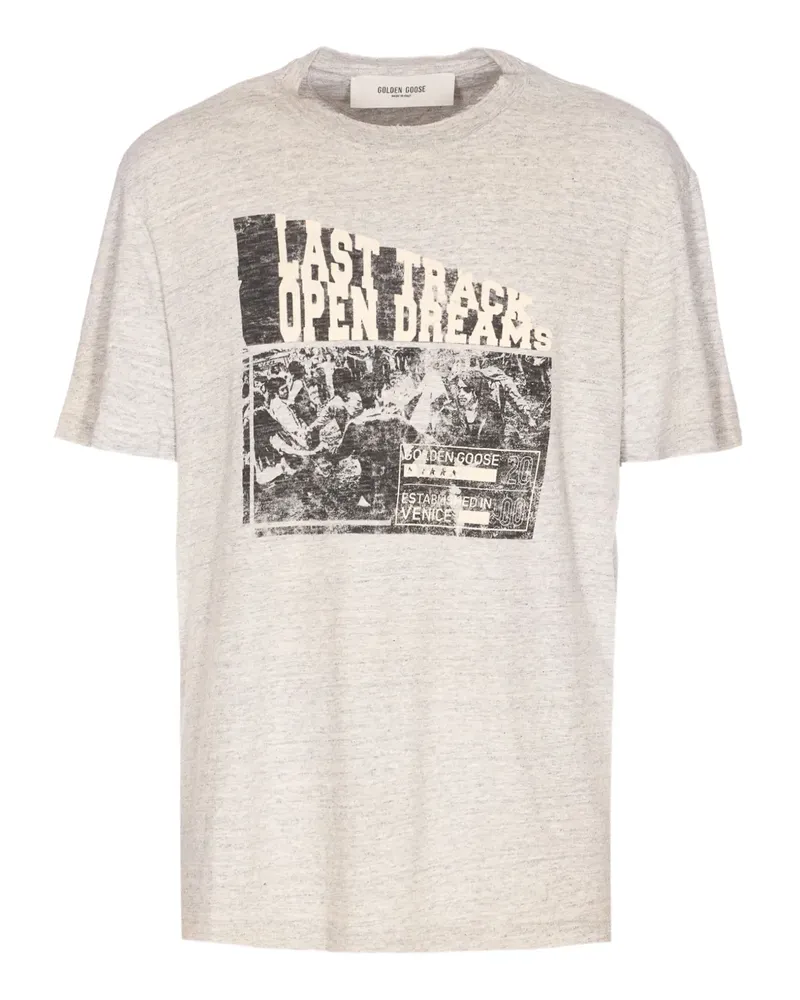 Golden Goose T-Shirt mit grafischem Print - Grau Grau