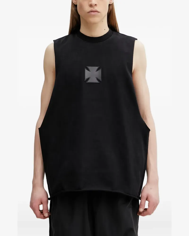 VETEMENTS Trägershirt mit Kreuz-Patch - Schwarz Schwarz
