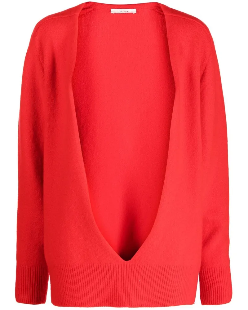 The Row Offener Kaschmirpullover - Rot Rot