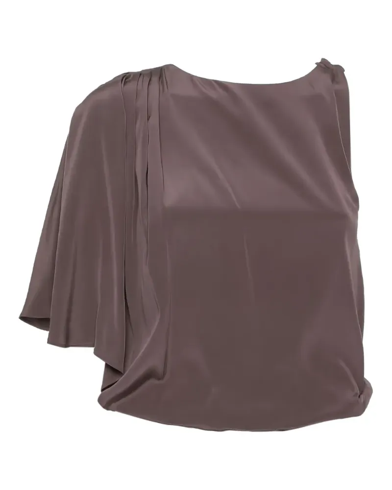 Alice + Olivia Asymmetrische Bluse mit Drapierung - Braun Braun
