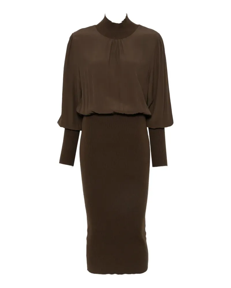 Twin-Set Geripptes Strickkleid - Braun Braun