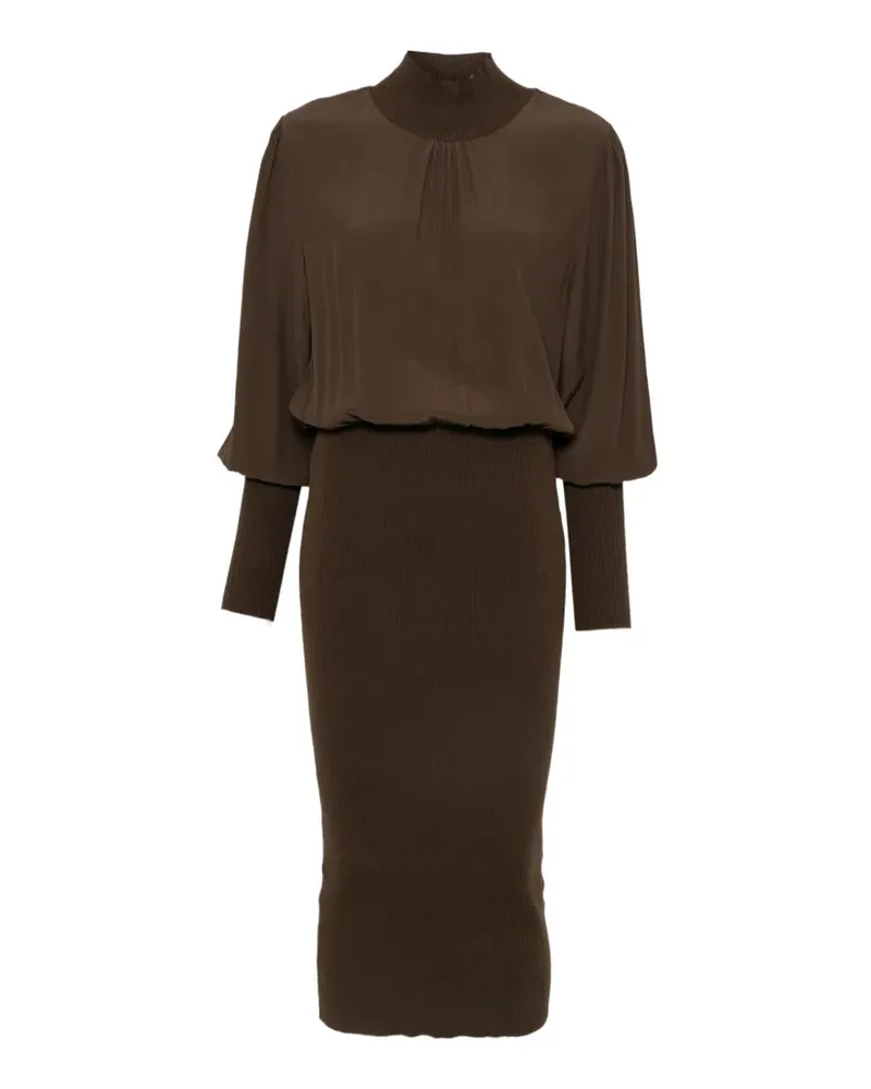 Twin-Set Geripptes Strickkleid - Braun Braun