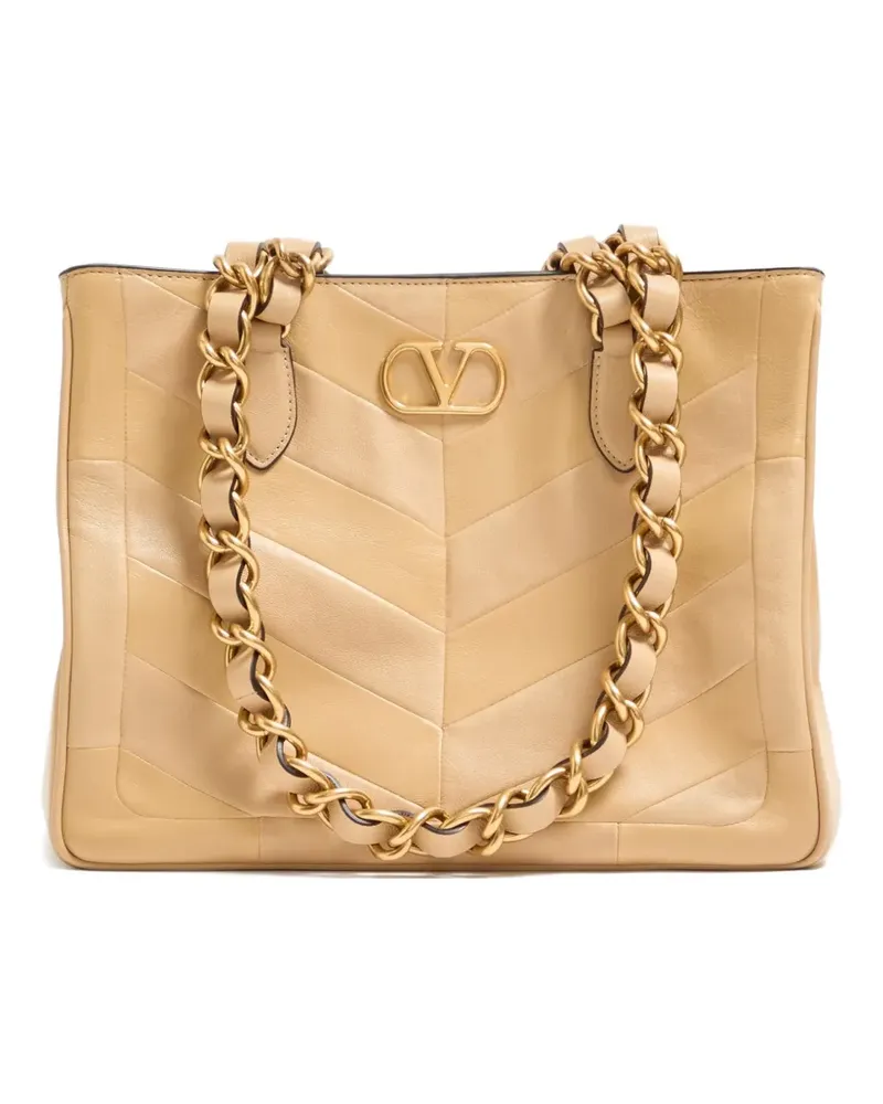 Valentino Garavani Kleiner Laseine Chain Tote Bag - Nude Nude