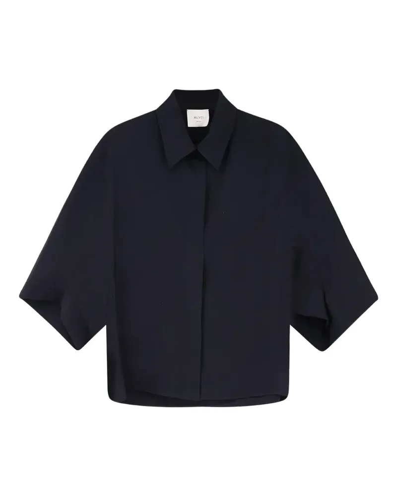 ALYSI Hemd mit spitzem Kragen - Schwarz Schwarz