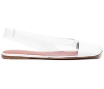transparent-design slingback ballerina shoes