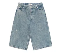 Jeans-Shorts mit Acid-Wash-Effekt - Blau