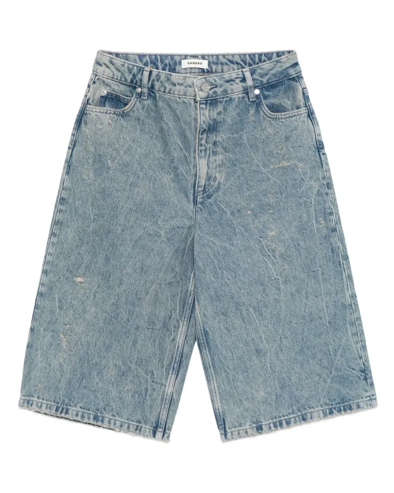 Sandro Jeans-Shorts mit Acid-Wash-Effekt - Blau Blau