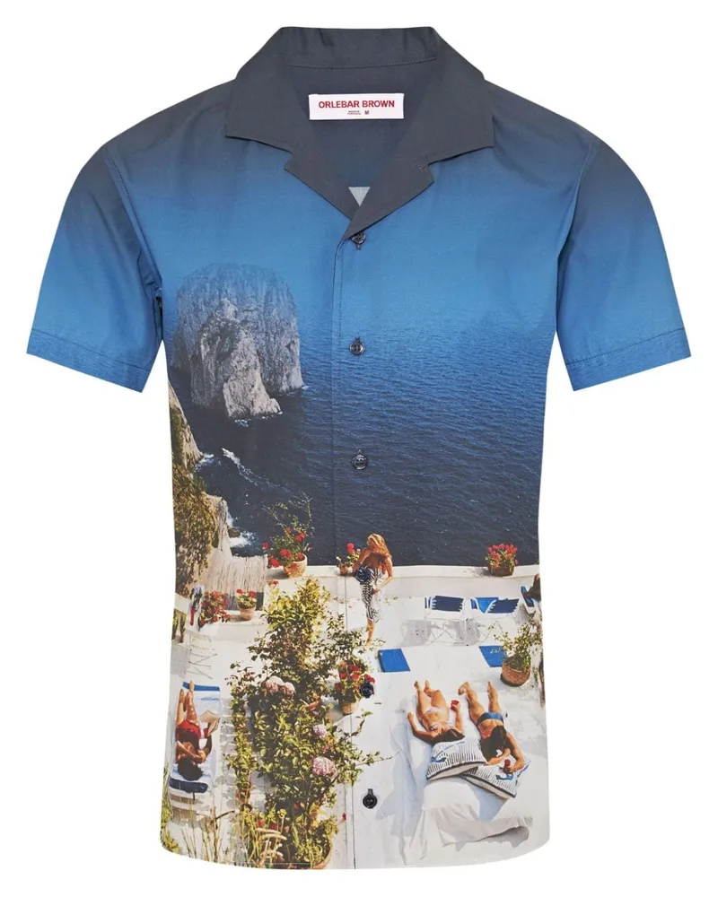 Orlebar Brown Hibbert Hemd - Blau Blau