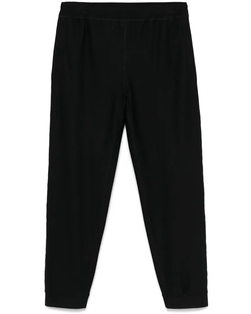 Giorgio Armani Hose mit Waffelmuster - Schwarz Schwarz