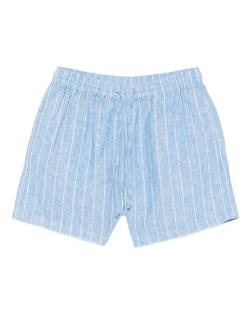 Samsøe & Samsøe Gestreifte Maren Leinenshorts - Blau Blau