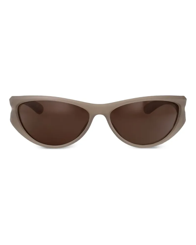Diesel Perforierte Sonnenbrille mit ovalen Gläsern - Grau Grau