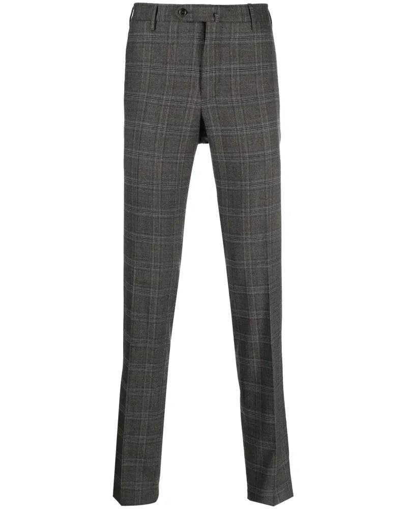 PT TORINO Klassische Hose mit Karomuster - Grau Grau