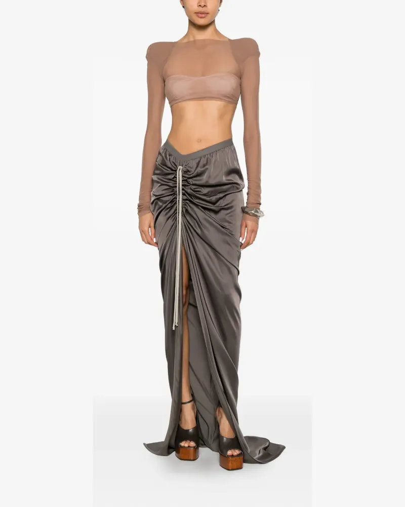 Rick Owens Helm sheer crop top - Nude Nude
