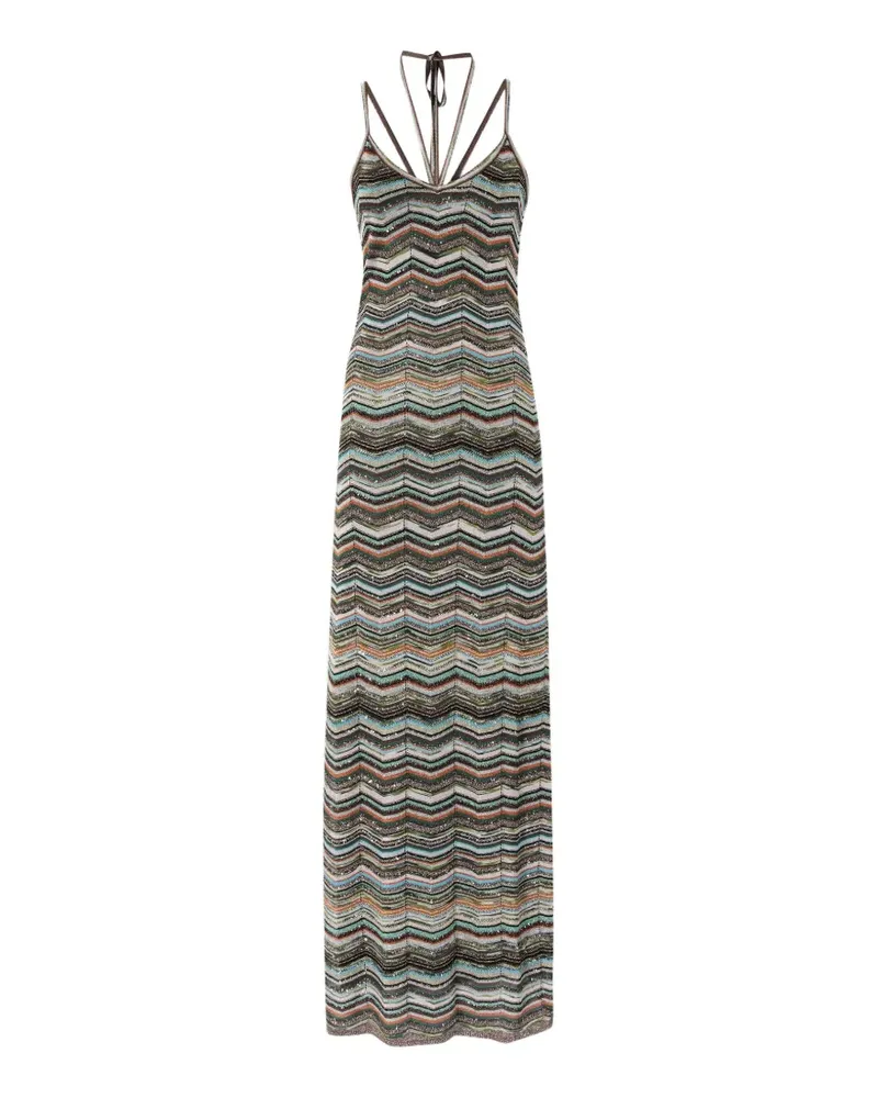 Missoni Zigzag-knit sequin-embellished dress - Schwarz Schwarz
